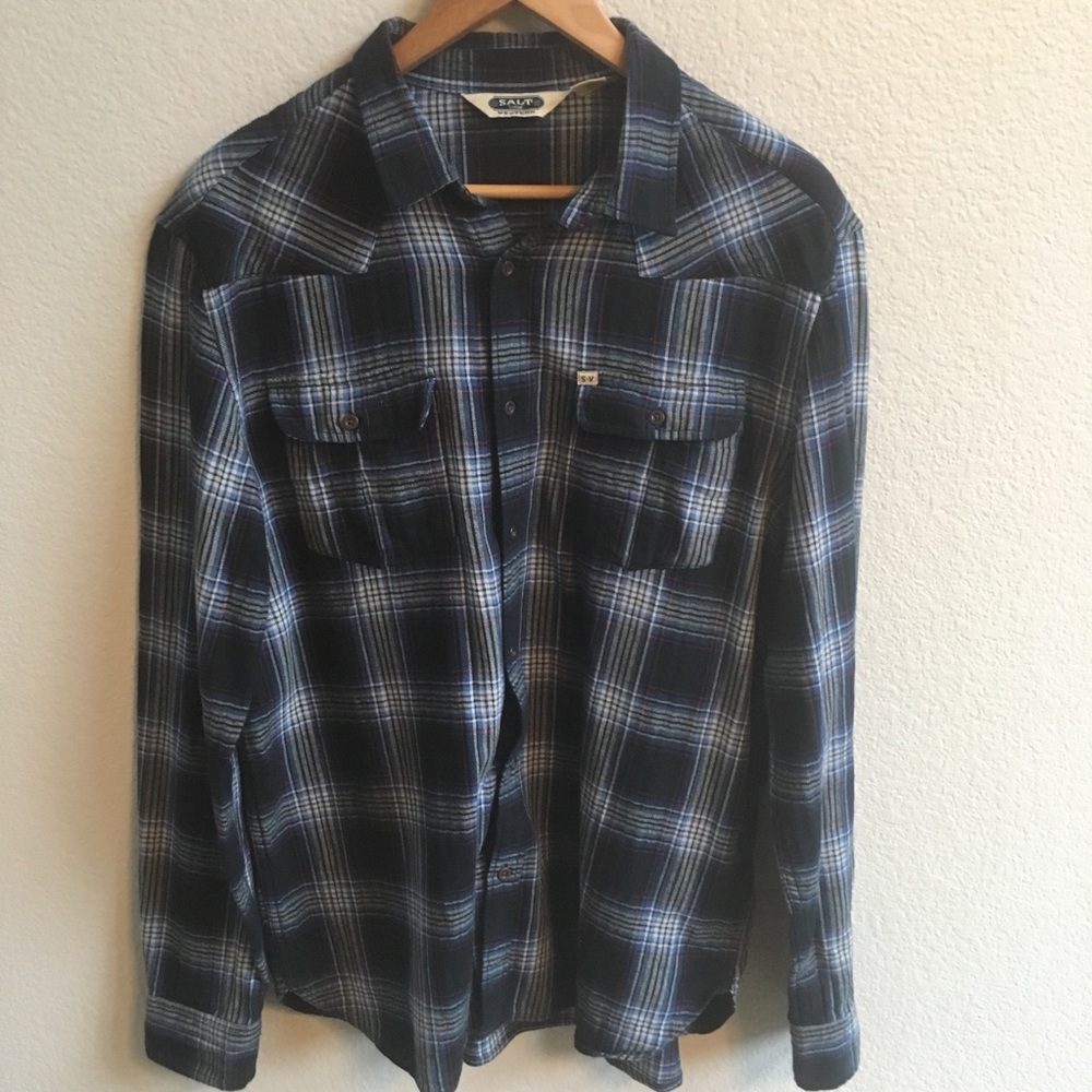 Salt Valley Western Shirt Long Sleeve Size Large